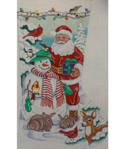 Santa and Snowman Stocking