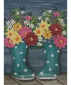 Rainboots and Flowers