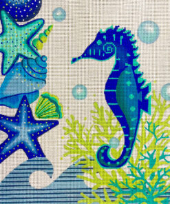 Blue Seahorse and Shells