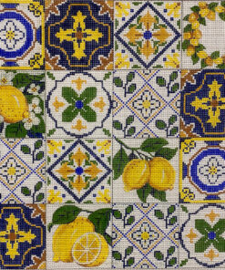 Navy, White & Lemon Collage