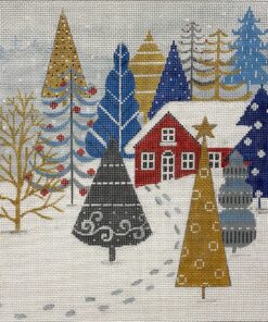 Blue & Gray Winter Outdoor Scene