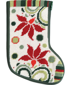Modern Poinsettia Mini Stocking