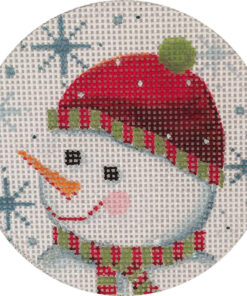Snowman Face and Snowflakes