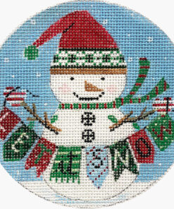 Snowman with Sign