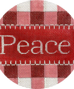 Peace Gingham in Red