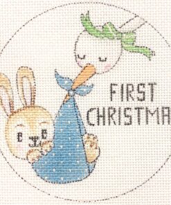 Stork & Baby Boy Bunny First Xmas