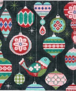 Partridge and Ornaments Pillow