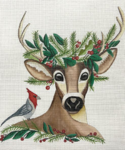 Deer Bust with Bird