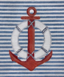 Anchor on Blue Stripes