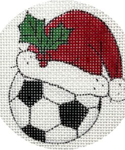 Soccer Ball with Santa Hat