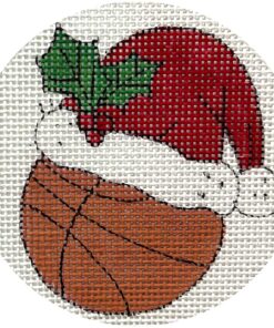 Basketball with Santa Hat