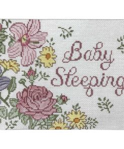 Baby Sleeping Floral Birth Announcement