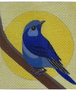 Blue Bird on Yellow