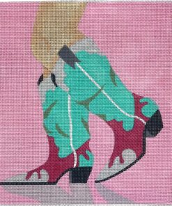 Hot Pink and Teal Cowboy Boots