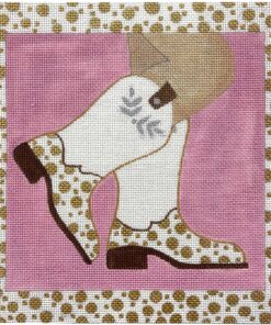 White and Gold Cowboy Boots