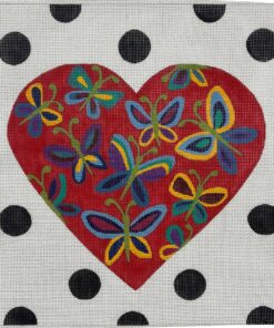 Butterfly Heart Polka Dots