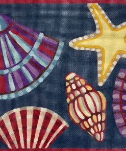 Sea Shells on Navy