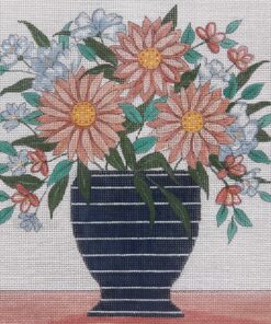 Pink Daisy Stripes Vase