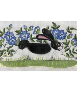 Rabbit in Blue Flowers