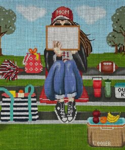 Stitching Girl Football Mom