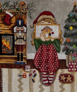 Christmas Stitching Girl