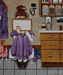 Essential Worker Stitching Girl