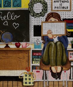 Teacher Stitching Girl