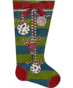 Ornaments w/ Red Bow Stocking