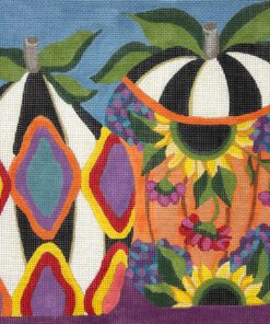 Abstract Gourd and Floral Pumpkin