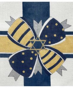 Navy and Gold Judiac Bow