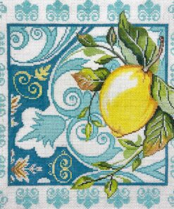 Lemon Tile with Fluer De Lis