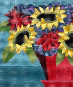 Sunflowers Red Pot