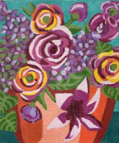 Flowers with Teal Background