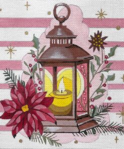 Lantern with Pink Stripes