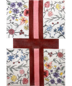 Floral Stripe Clutch
