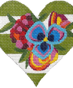 Flowers with Stripe Heart