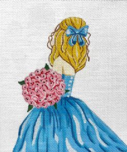 Pink Bouquet and Teal Dress