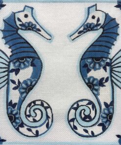 Blue Delft Seahorses