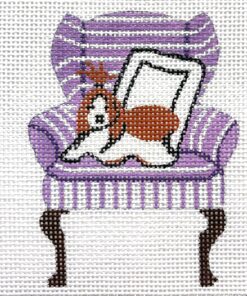 Pup on Purple Chair