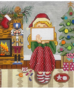 Christmas Stitching Girl
