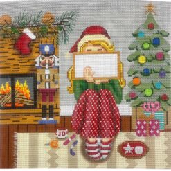 Christmas Stitching Girl