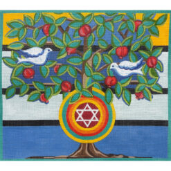 Doves in a Pomegranate Tree