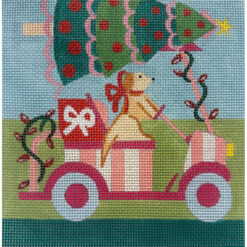 Xmas Golf Cart with Dog